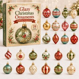 Glazy Christmas Ornament Advent Calendar Christmas Eve Countdown Gifts For Sister