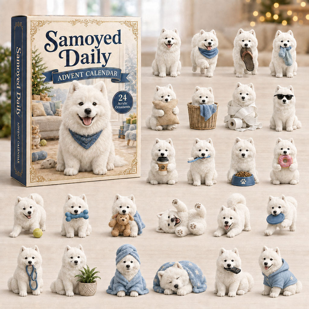 Samoyed Daily Christmas Advent Calendar Christmas Countdown Gifts For Samoyed Lovers