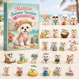 Maltese Summer Vacation Christmas Advent Calendar Christmas Present For Maltese Lovers