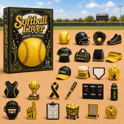 Softball Lover Xmas Advent Calendar Christmas Countdown Gifts For Softball Lovers