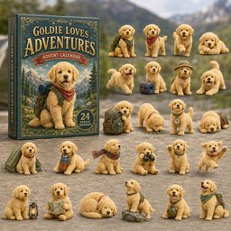 Goldie Loves Adventures Christmas Advent Calendar Xmas Countdown Golden Retriever Lovers Gifts