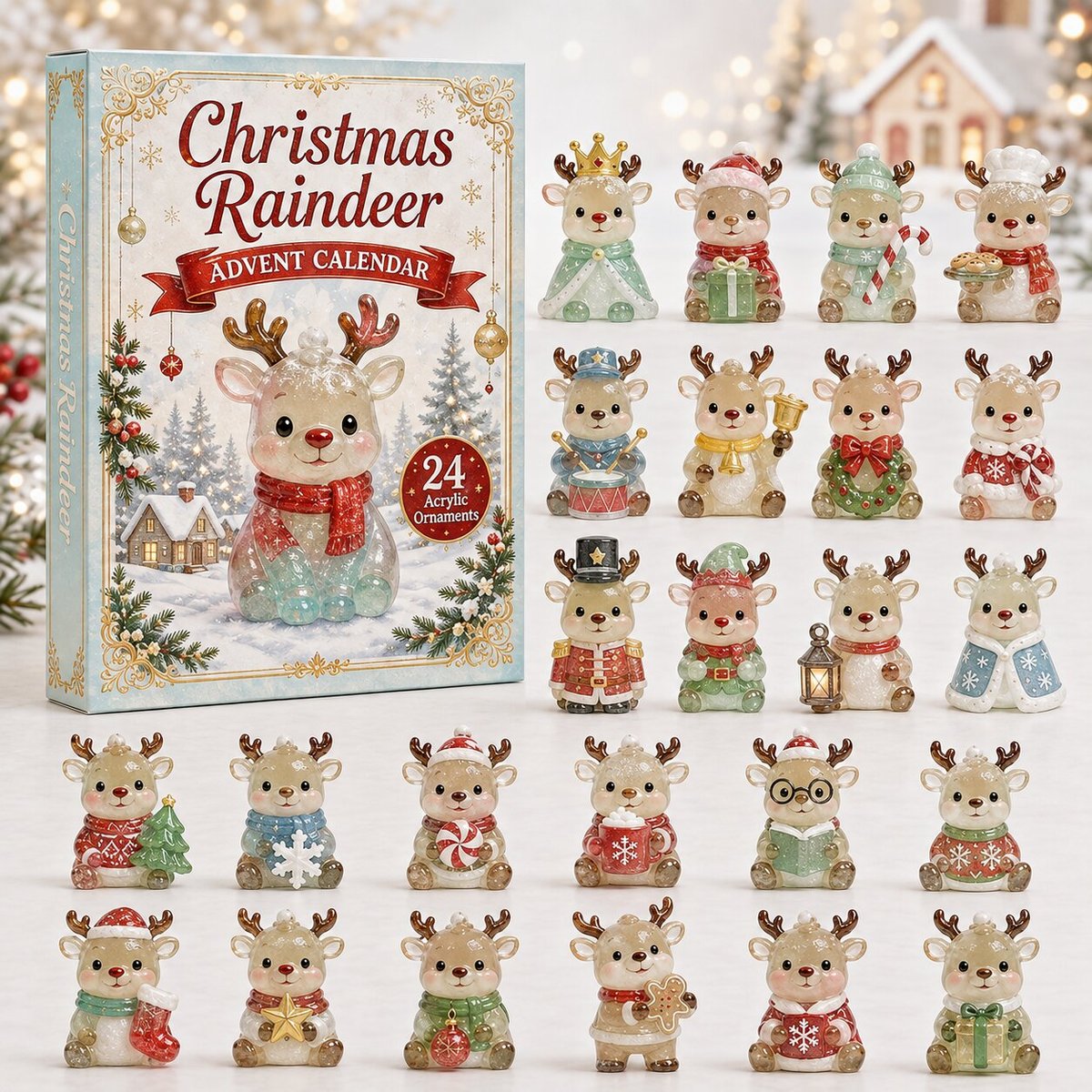 Reindeer Christmas Advent Calendar 2026 Perfect Xmas Reindeer Gifts_