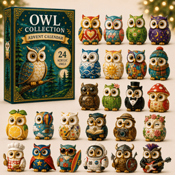 Owl Collection Christmas Advent Calendar Holiday Hanging Ornaments Gifts For Owl Lovers
