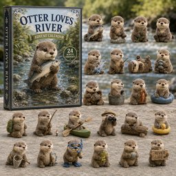 Otter Loves River Christmas Advent Calendar Christmas Eve Countdown Otter Lovers Gifts