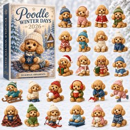 Poodle Winter Days Christmas Advent Calendar 2026 24 Day Festive Countdown Xmas Gifts_