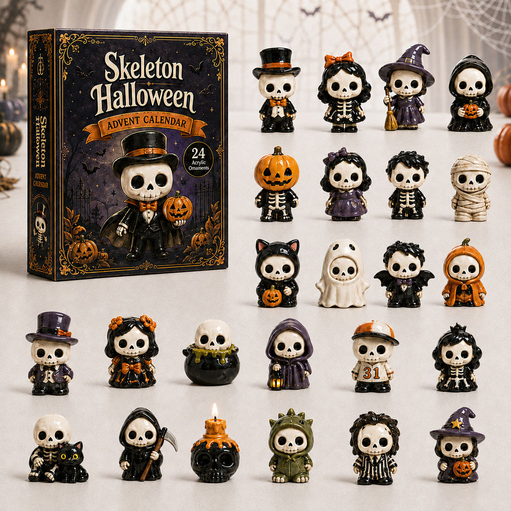 Skeleton Halloween Advent Calendar Aesthetic Home Decor Best Gifts For Halloween