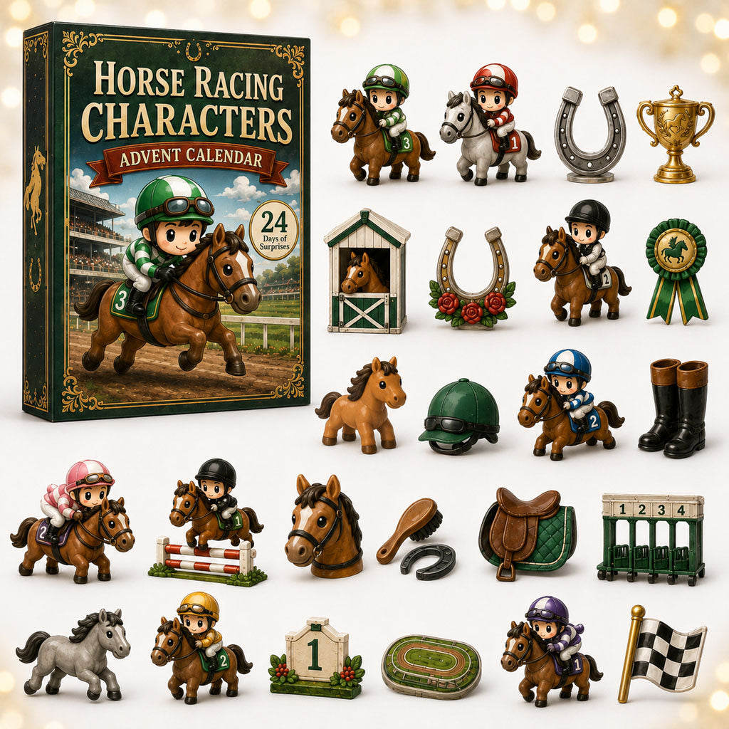 Horse Racing Character Christmas Advent Calendar Christmas Countdown Gifts For Horse Lovers