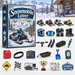 Snowmobile Lover 2026 Christmas Advent Calendar Xmas Gifts For Husband