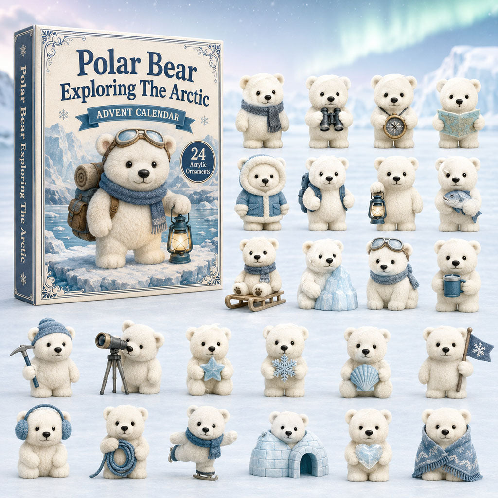 Polar Bear Exploring The Arctic Advent Calendar 24 Days Of Christmas Blindbox Polar Bear Lover Gift Ideas