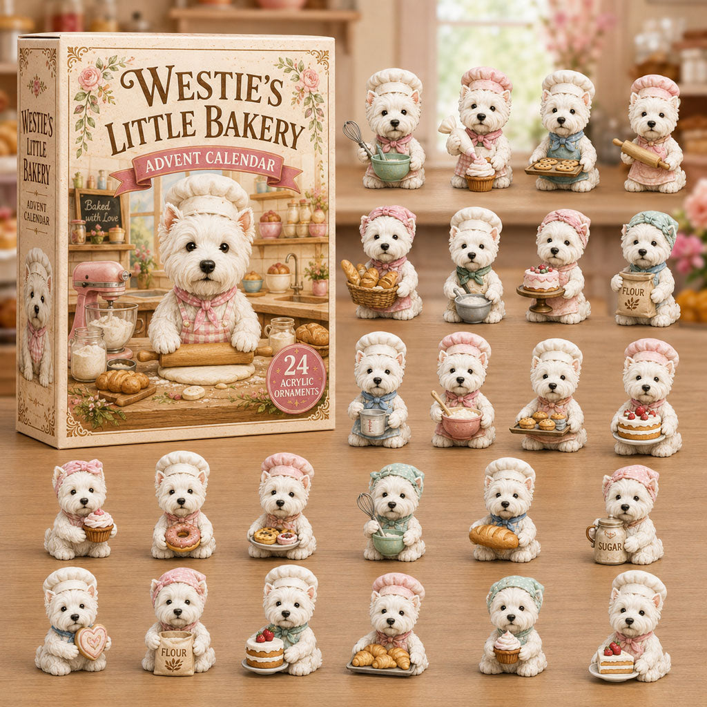 Westie Little Bakery Advent Calendar Christmas Counting Down 2026 Xmas Gifts For Dog Lover