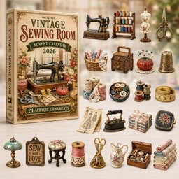Vintage Sewing Room Christmas Advent Calendar 2026 24 Day Festive Countdown Xmas Gifts