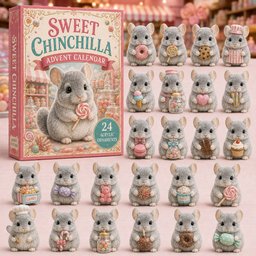 Sweet Chinchilla Christmas Advent Calendar Xmas Tree Hanging Gifts For Chinchilla Lovers