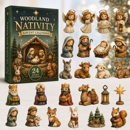 Woodland Nativity Xmas Advent Calendar Christmas Tree Decorations Gifts For Christians