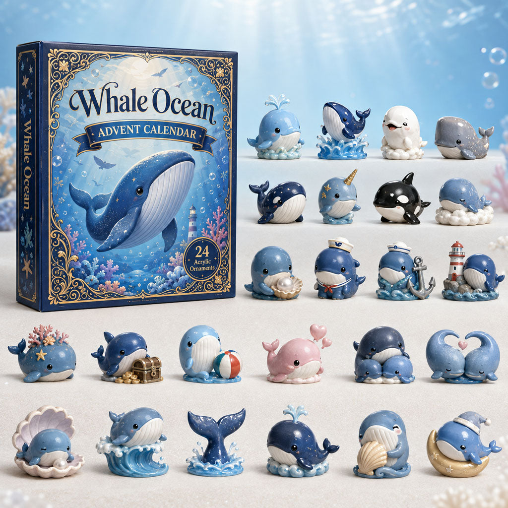 Whale Ocean Christmas Advent Calendar Xmas Countdown Christmas Gifts For Whale Lovers