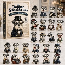 The Dapper Schnauzer Club Christmas Advent Calendar Xmas Gifts For Schnauzer Lovers