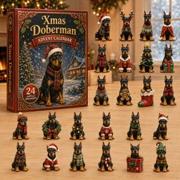 Xmas Doberman Advent Calendar 24 Days Of Christmas Blindbox Doberman Lover Xmas Gifts