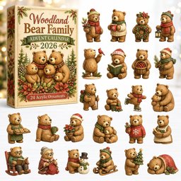 Woodland Bear Family Christmas Advent Calendar Christmas Present For Bear Lovers