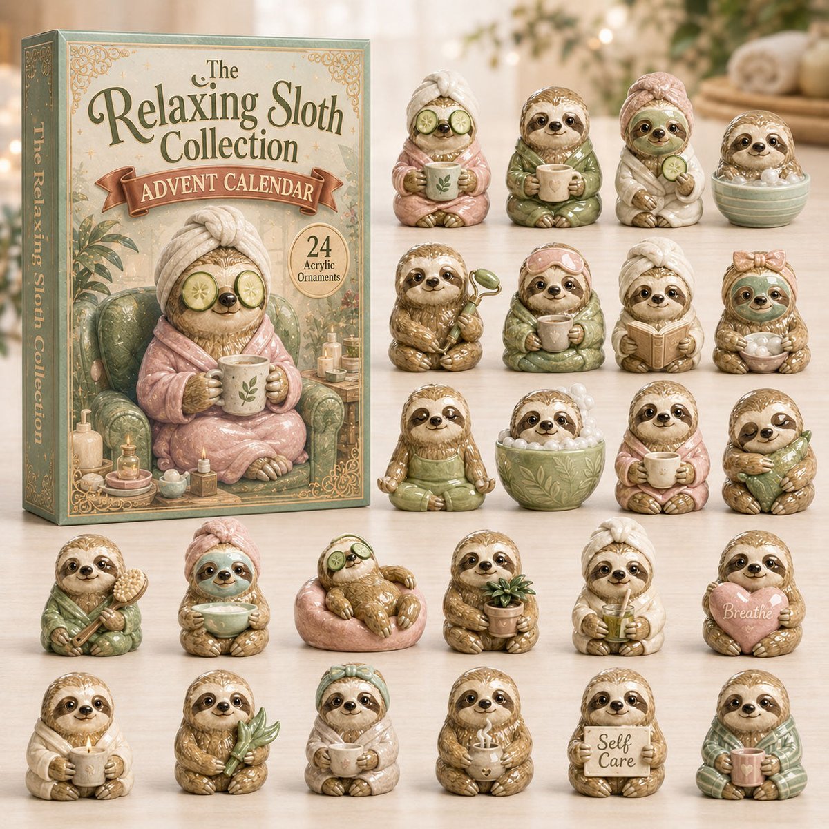 The Relaxing Sloth Collection Christmas Advent Calendar Xmas Gifts For Sloth Lovers
