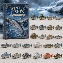 Winter Fishes Christmas Advent Calendar Xmas Countdown Christmas Gifts For Fish Lovers