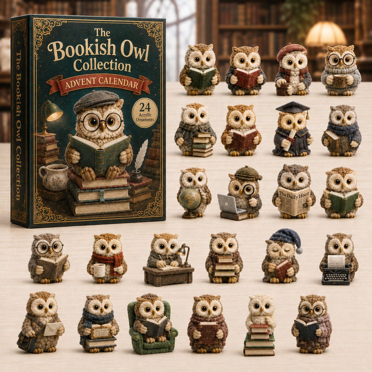 The Bookish Owl Collection Christmas Advent Calendar Xmas Gifts For Owl Lovers