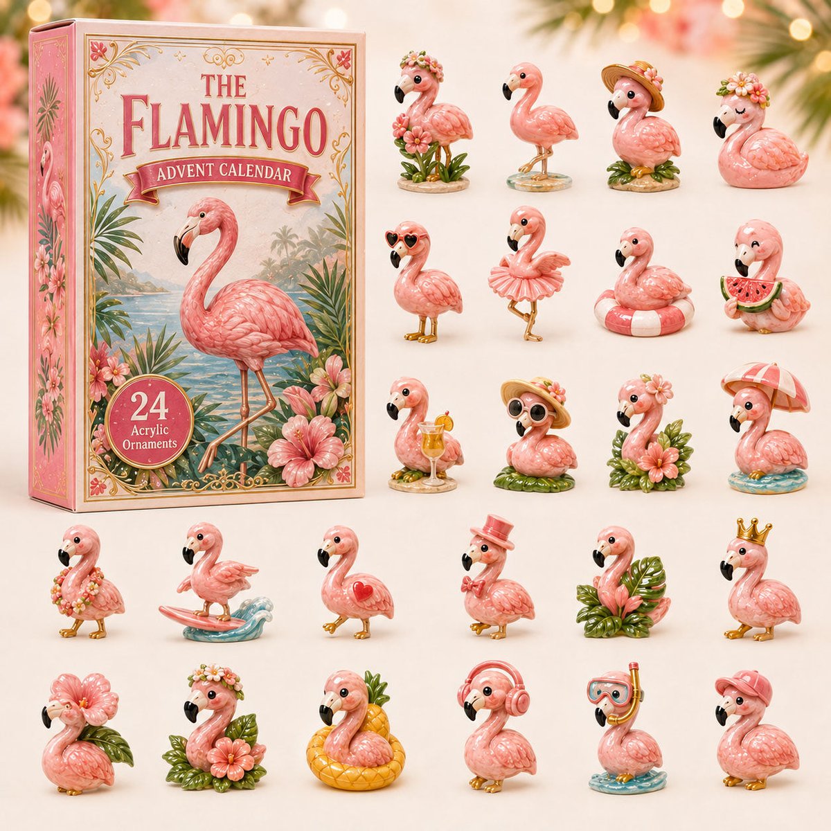 The Flamingo Christmas Advent Calendar Christmas Countdown Flamingo Lovers Gifts