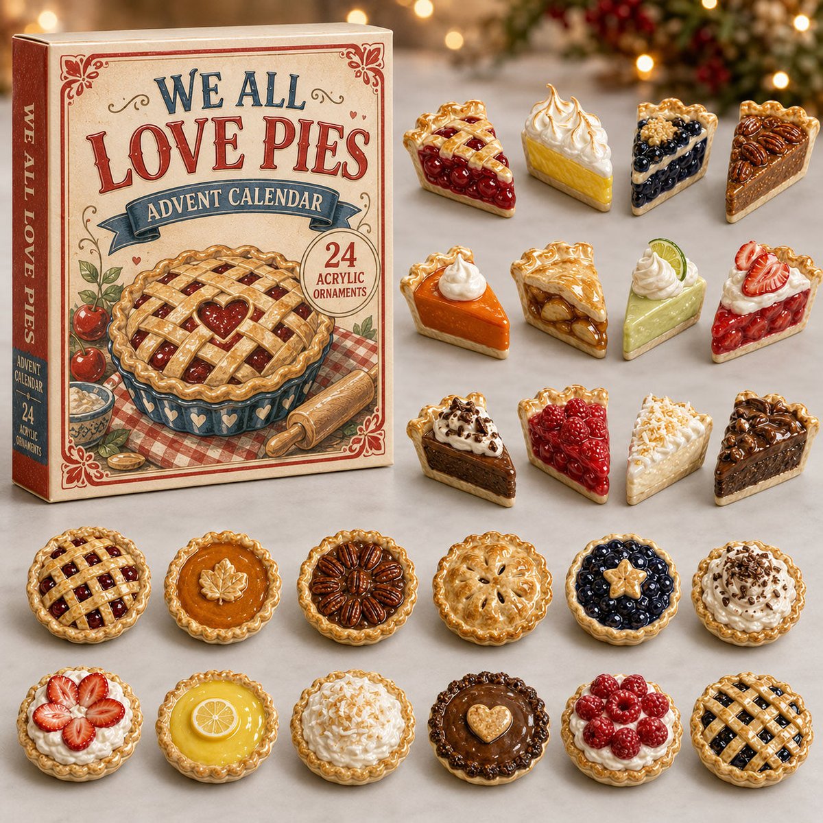 We All Love Pies Christmas Advent Calendar Christmas Countdown Baking Lovers Xmas Gifts