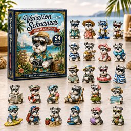Vacation Schnauzer Christmas Advent Calendar Xmas Countdown Gifts For Schnauzer Lovers