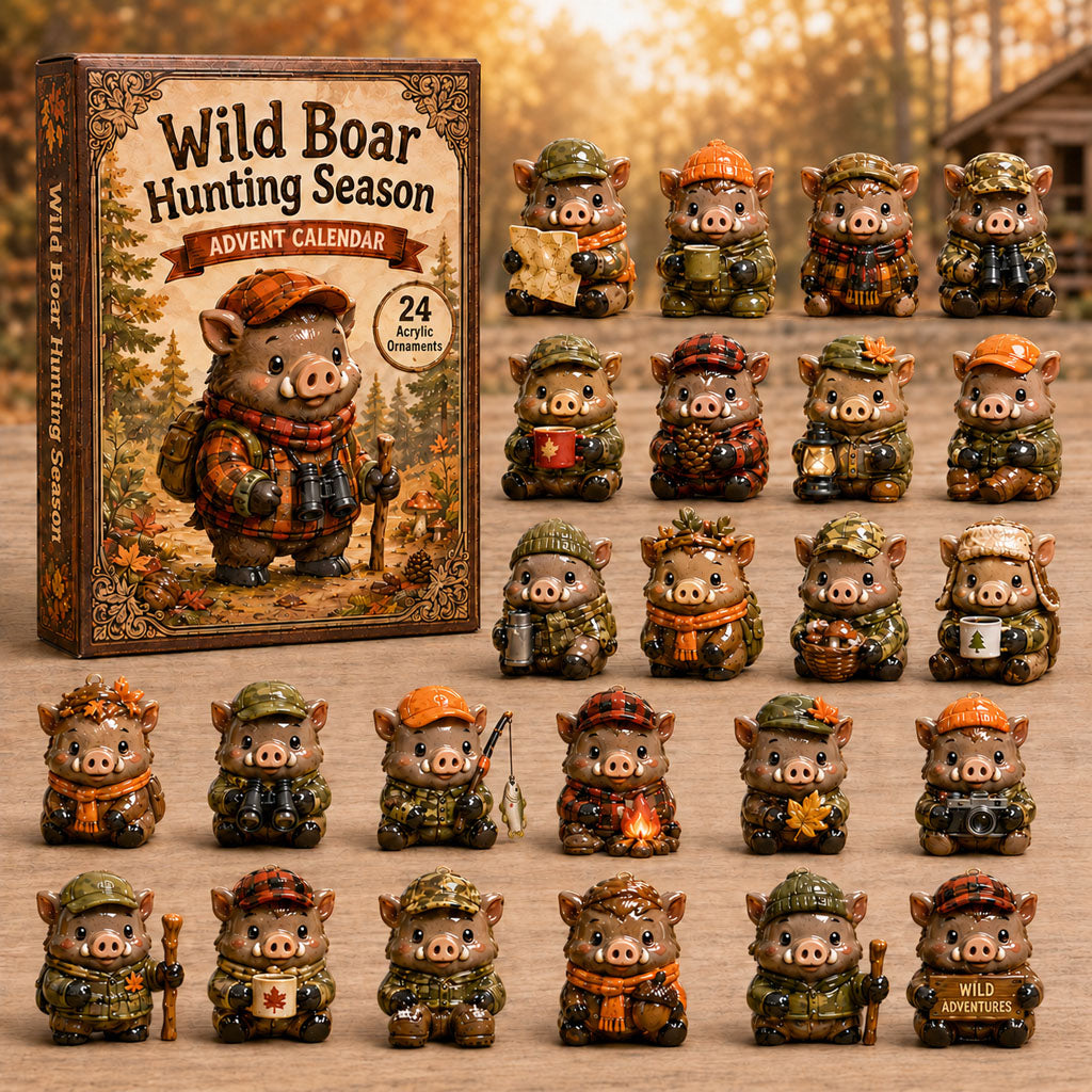 Wild Boar Hunting Season Christmas Advent Calendar 2026 Xmas Animal Lovers Presents