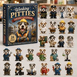 Working Pitties Christmas Advent Calendar Christmas Countdown Gifts For Pitbull Lovers
