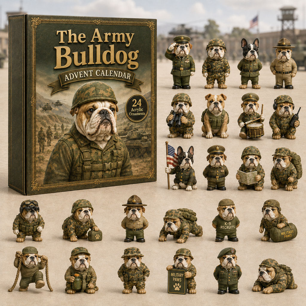 The Army Bulldog Advent Calendar 24 Days Of Christmas Blindbox Bulldog Lover Gifts