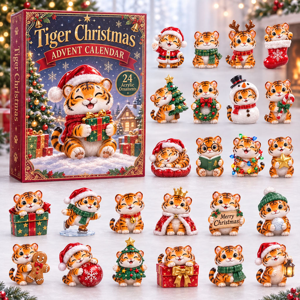 Tiger Christmas Advent Calendar Xmas Countdown Christmas Gifts For Tiger Lovers
