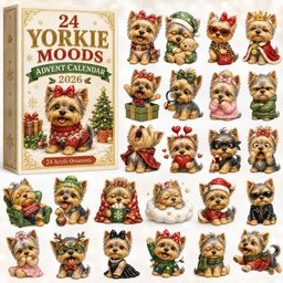 Yorkie Moods 2026 Christmas Advent Calendar Xmas Countdown Gifts For Dog Lovers