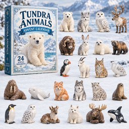 Tundra Animals World Christmas Advent Calendar Counting Down Animals Lovers Xmas Gifts_