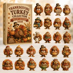 Thanksgiving Turkey Thanksgiving Advent Calendar 2026 24 Day Festive Countdown Xmas Gifts_