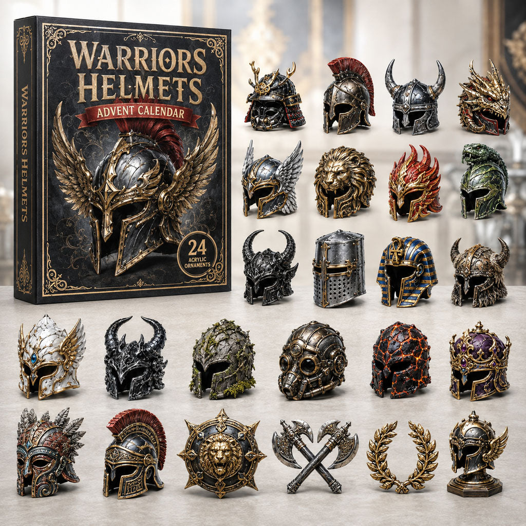 Warriors Helmets Christmas Advent Calendar Xmas Countdown Xmas Gifts For Fantasy Lovers