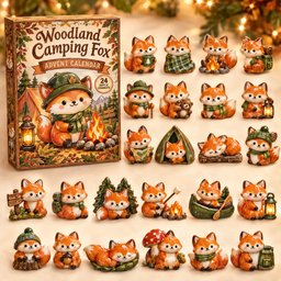 Woodland Camping Fox Christmas Advent Calendar 2026 24 Day Festive Countdown Fox Lovers Xmas Gift