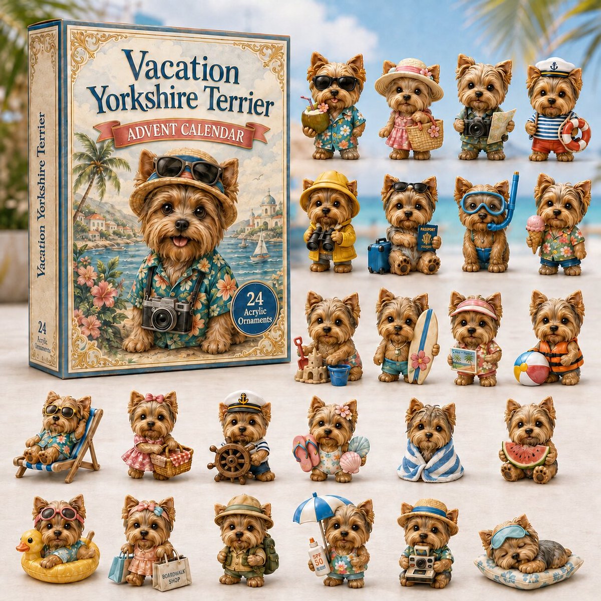 Vacation Yorkshire Terrier 2026 Christmas Advent Calendar Best Xmas Gifts For Yorkshire Terrier Lovers
