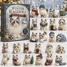 Winter Ragdoll Christmas Advent Calendar Christmas Eve Countdown Gifts For Ragdoll Lovers