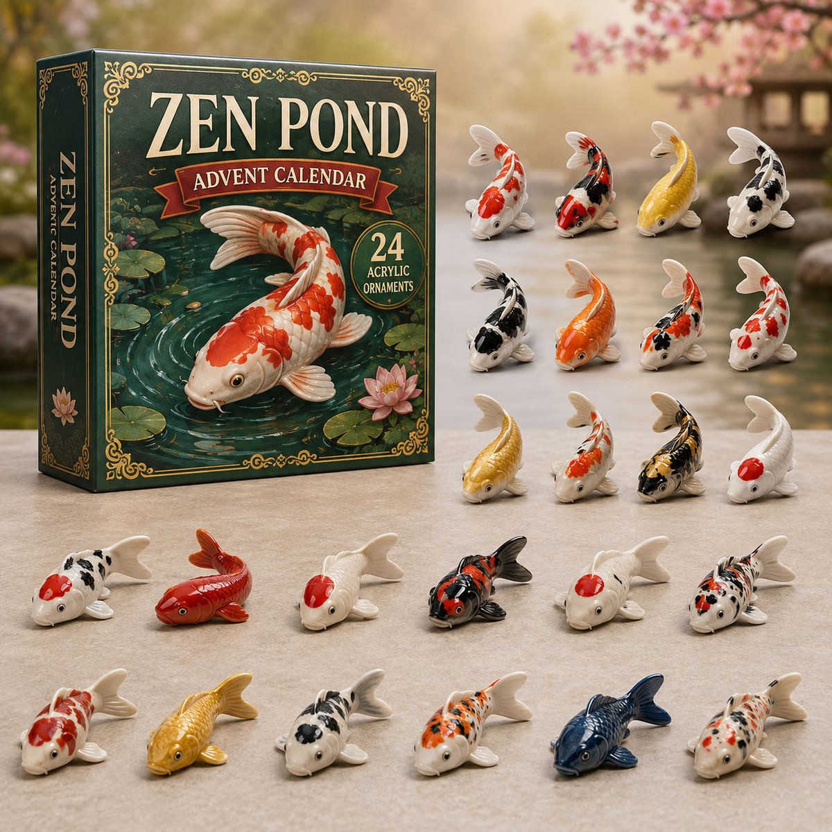 Zen Pond Christmas Advent Calendar Xmas Countdown Christmas Presents For Koi Lovers