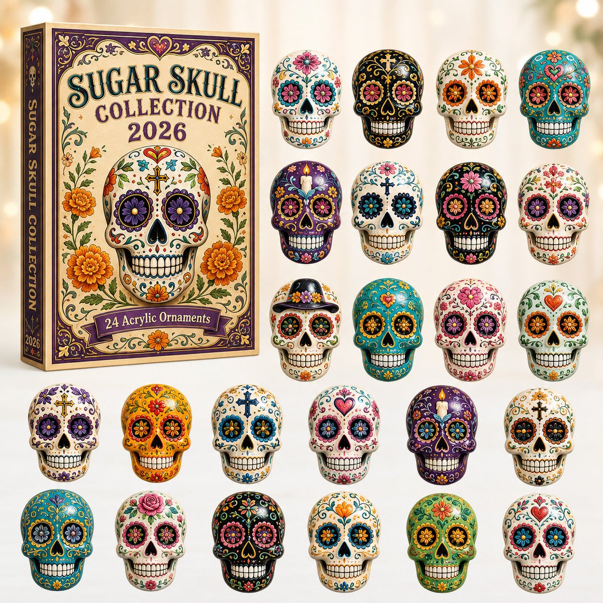 Sugar Skull Collection Christmas Advent Calendar Xmas Countdown Xmas Gifts For Husband
