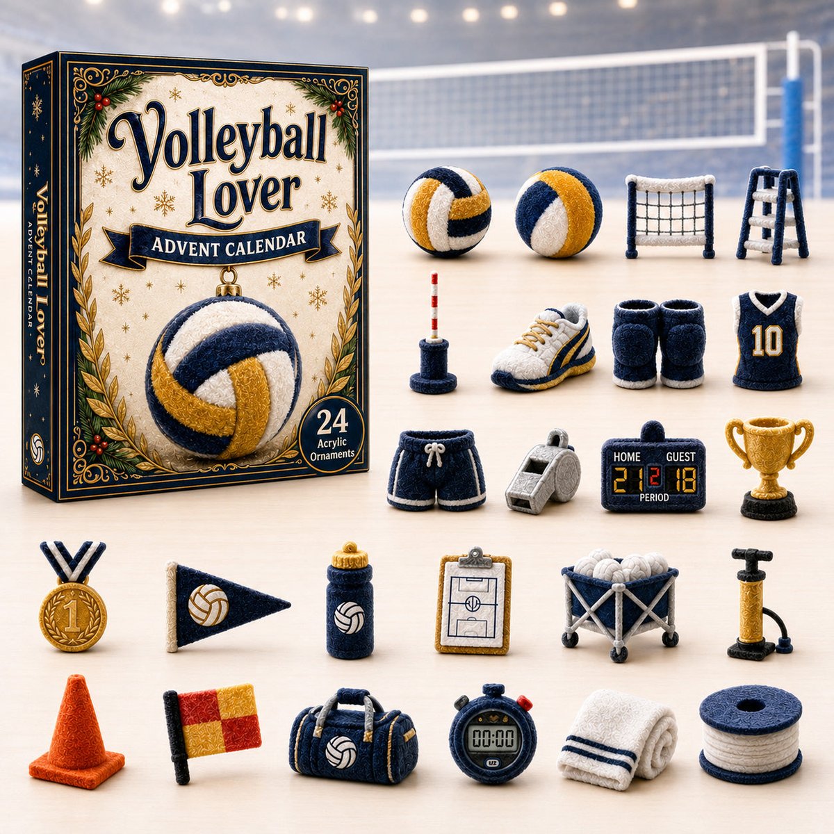 Volleyball Lover Christmas Advent Calendar Counting Down Volleyball Lovers Merchandise