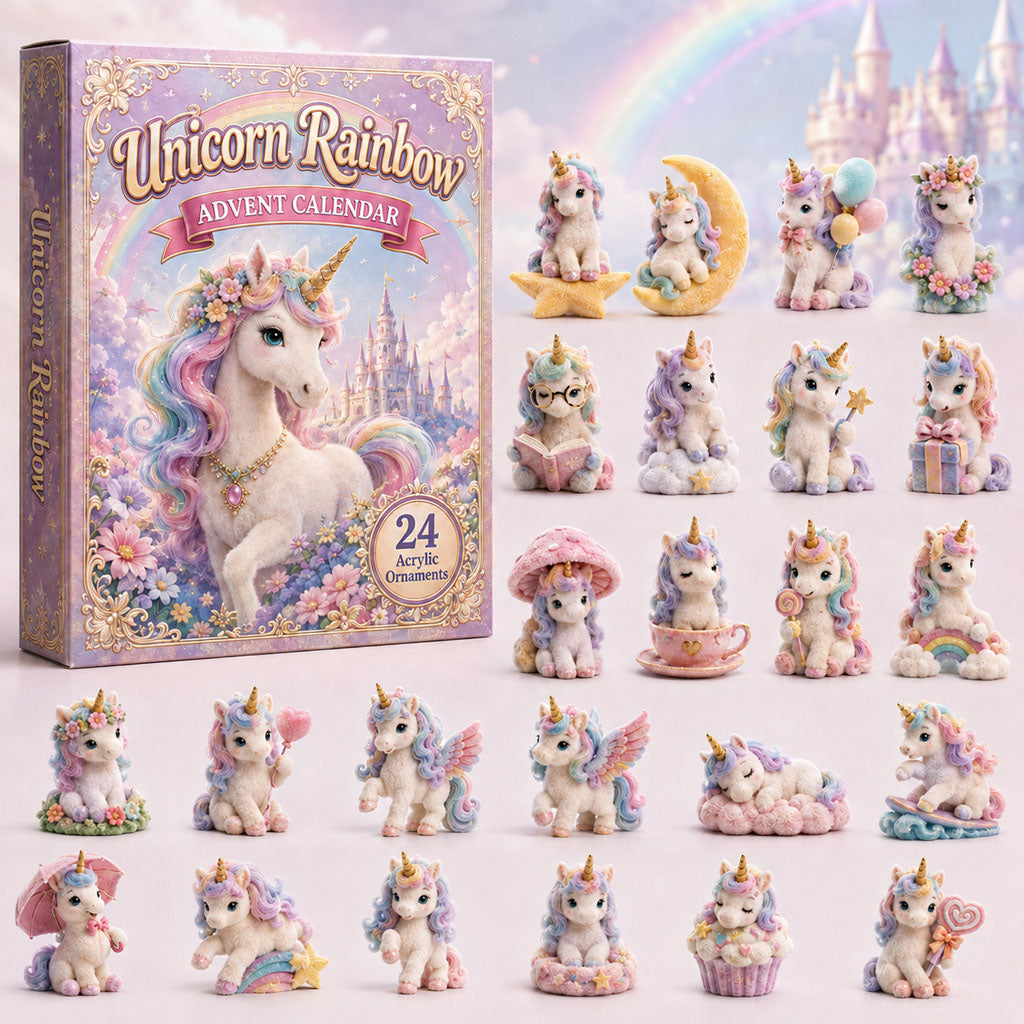 Unicorn Rainbow Xmas Advent Calendar Christmas Eve Countdown Gifts For Unicorn Lovers