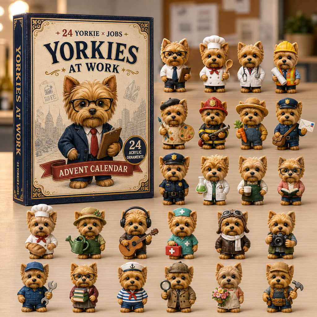 Yorkies At Work Christmas Advent Calendar 2026 Perfect Gift For Dog Lovers