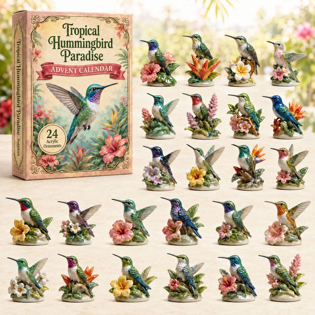Tropical Hummingbird Paradise Advent Calendar 24 Days Of Christmas Blindbox Xmas Gifts For Sister