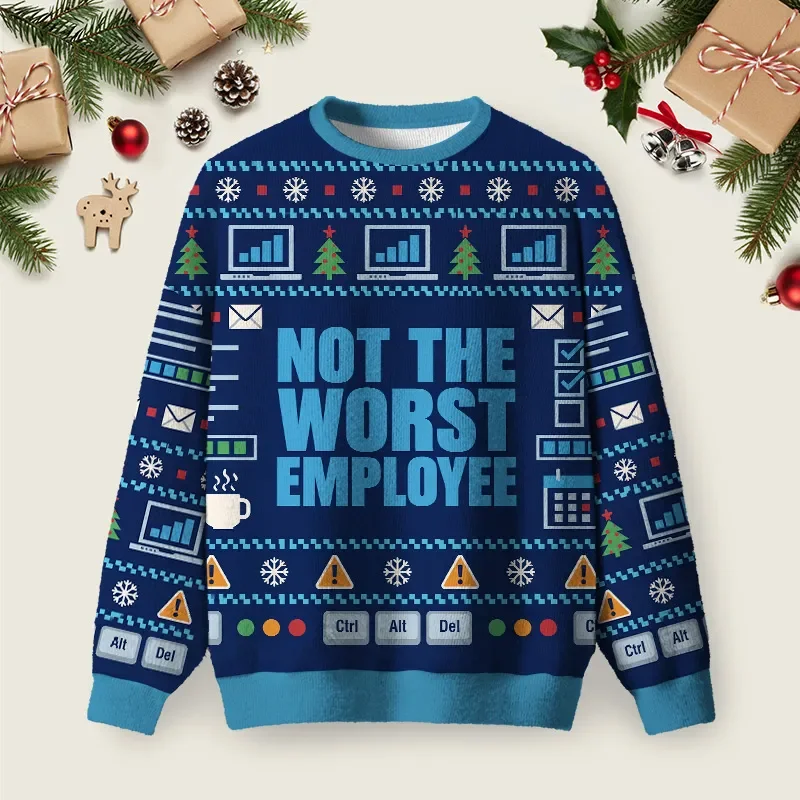 Average Worker Ugly Christmas Sweater Xmas Clothing Christmas Gifts For Coworkers Friends