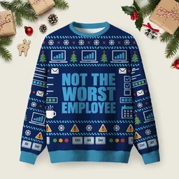 Average Worker Ugly Christmas Sweater Xmas Clothing Christmas Gifts For Coworkers Friends