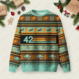 42 Is Everything Ugly Christmas Sweater Xmas Merch Christmas Gifts For Sci Fi Fans