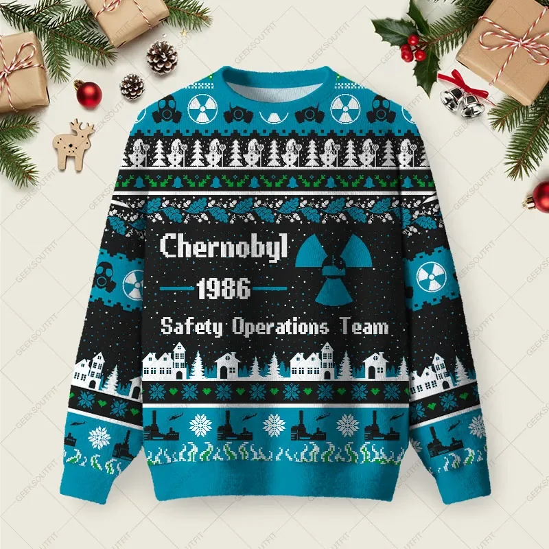 Chernobyl 1986 Ugly Christmas Sweater Xmas Clothing Christmas Gifts For Sisters