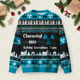 Chernobyl 1986 Ugly Christmas Sweater Xmas Clothing Christmas Gifts For Sisters