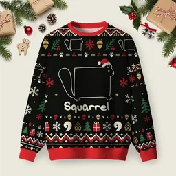Christmas Squirrel Mode Ugly Christmas Sweater Funny Xmas Sweaters Xmas Gifts For Dad